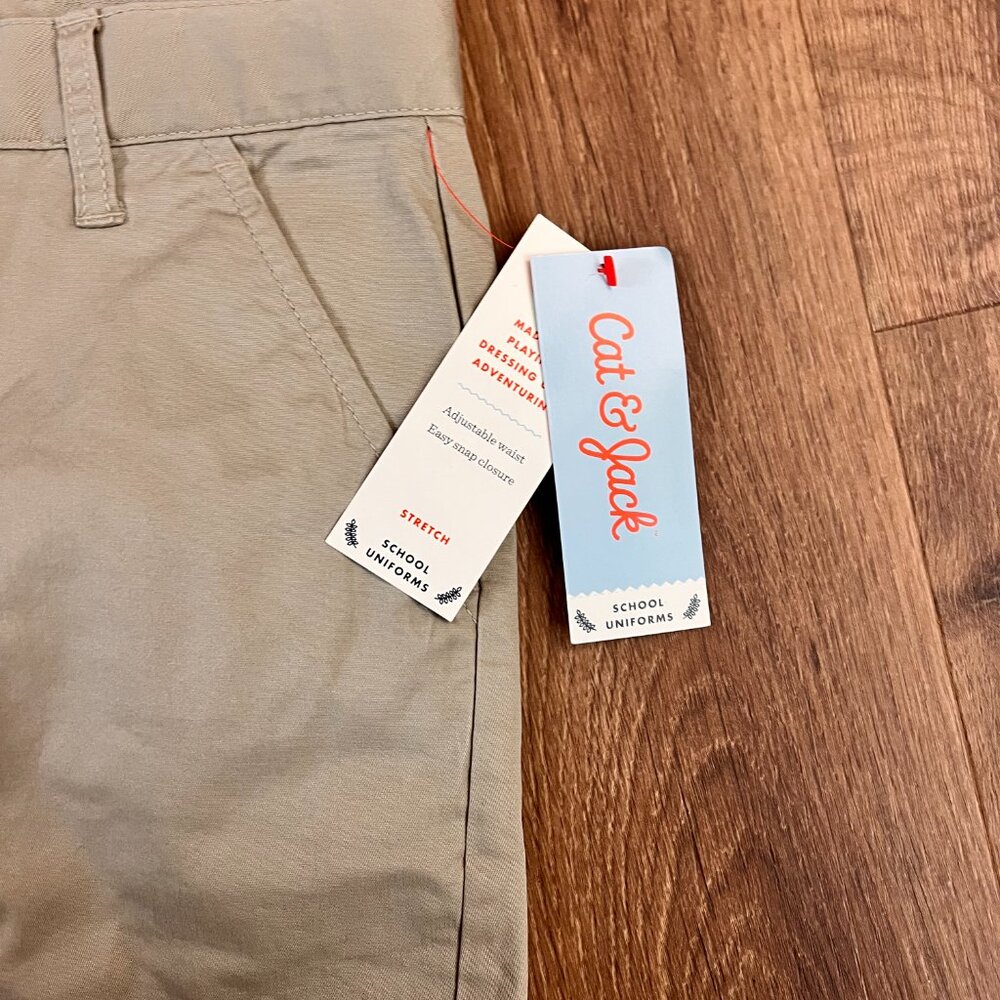 Cat & Jack Boys Light Khaki Shorts Set of 3 - Picture 2 of 7